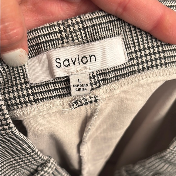 Women’s Gray Checkered Pants - Picture 2 of 3